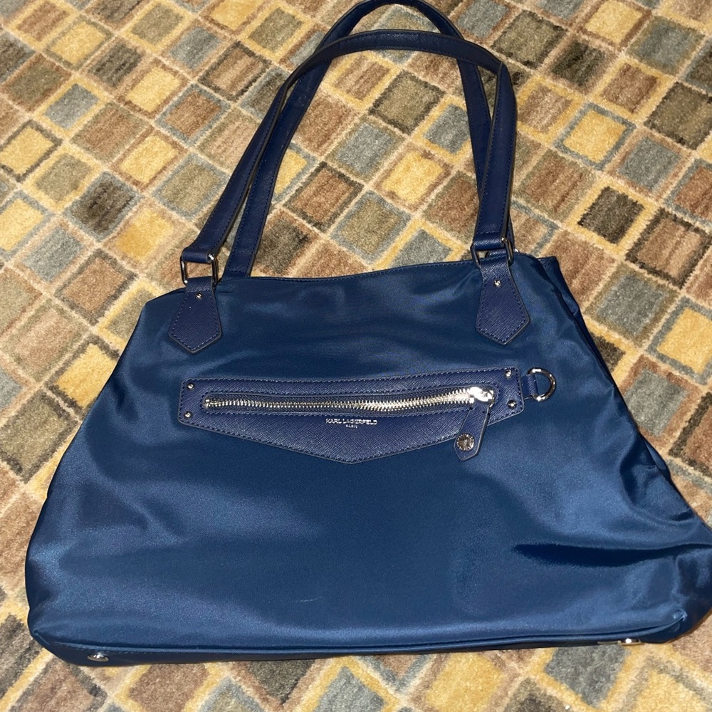 navy karl lagerfeld paris tote